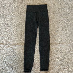 High rise black cheetah print aerie leggings